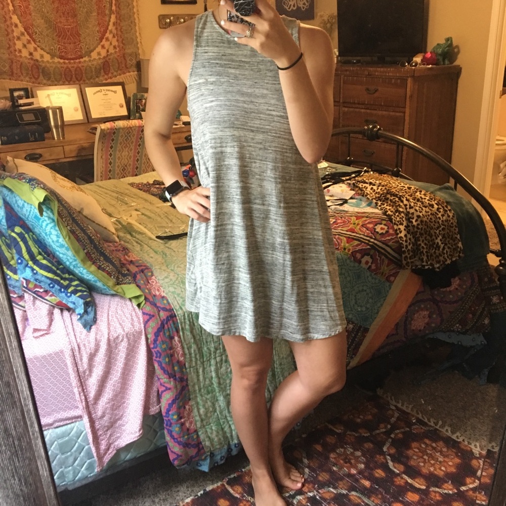 Gray T-shirt dress